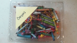 Crayons after